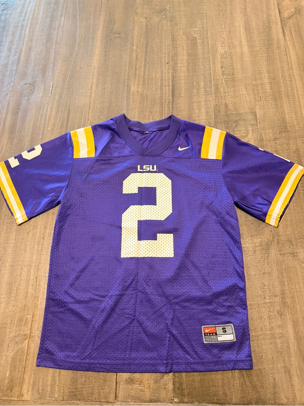 Vintage LSU Tigers Football Jersey Mens S Purple Mesh Y2K Nike Justin Jefferson